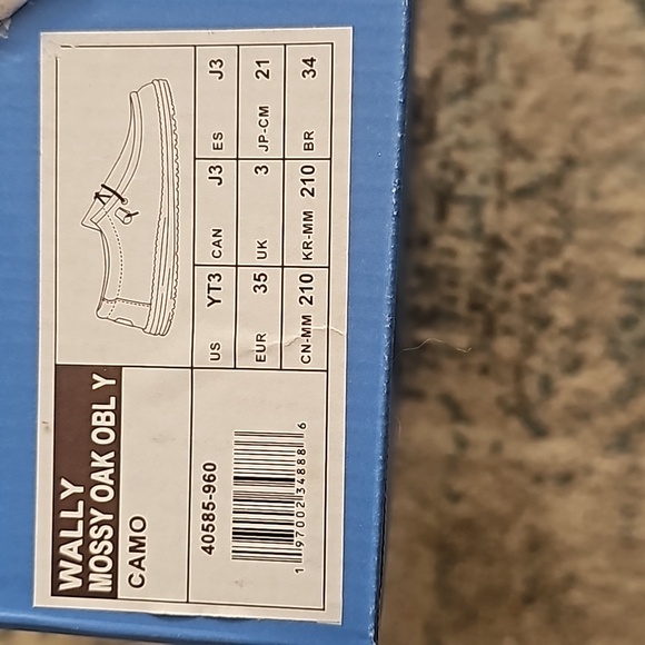 🎆HEY DUDE Wally Mossy Oak Camo shoes, NWT, NIB, size YT3 - Picture 6 of 10